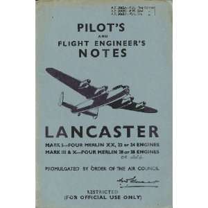   Avro Lancaster Aircraft Pilots Notes Manual Sicuro Publishing Books