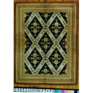  5x6 Hand Knotted Savonnerie France Rug   51x67