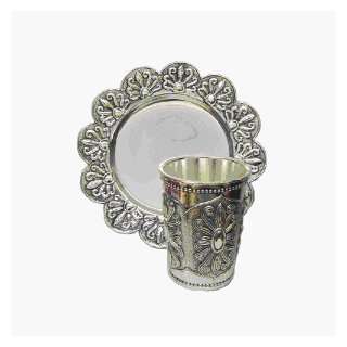  Silverplated Kiddush Cup & Tray   61796