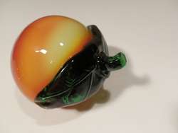 LARGER THAN LIFE ART GLASS PEACH PAPERWEIGHT EXCELLENT  