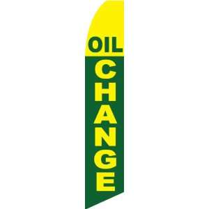  12ft x 2.5ft Oil Change Feather Banner Flag Set   INCLUDES 