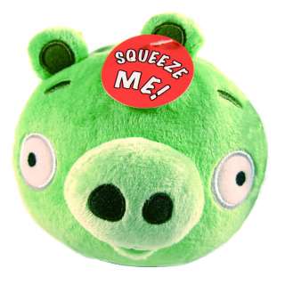 Angry Birds 5 GREEN PIG PIGLET Plush Soft Toy Doll w/ Sound *LICENSED 