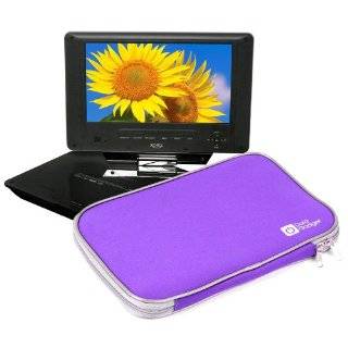   Purple Dual Zip Portable DVD Player Carry Case For Xoro HSD 7790
