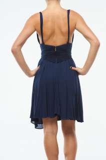 2580 New Size Medium Roberto Cavalli Womens Knee Length Dress Navy 
