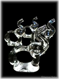 Set of 12 Clear Acrylic Elephant Napkin Rings  
