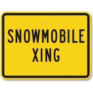  Snowmobile Xing Diamond Grade Sign, 24 x 18 Office 