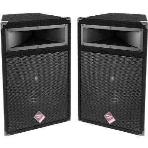  Nady PTS515 12 400W 2 Way Trapezoid Speaker Pair Musical 
