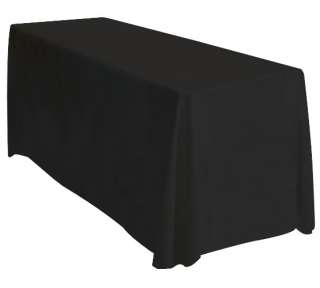 90 x 132 Rectangle Polyester Table Cover Throw Tablecloth   BLACK 