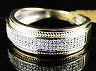 10k MENS YELLOW GOLD REAL WEDDING BAND DIAMOND 7.5 MM RING .40 CT