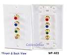 RCA Component (RGB) + F Connector Wall Plate, White