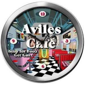  AVILES 14 Inch Cafe Metal Clock Quartz Movement Kitchen 