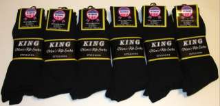 12 Pairs Mens 1416 KING Premium COTTON Ribbed Dress Socks 10 13 All 