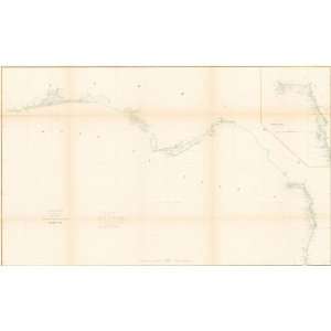  U.S. Coast Survey by Bache 1871 Antique Map of the Pan 