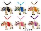 6pc African Safari Tusk Elephant Chief Pendant Necklace Bronze Plated 