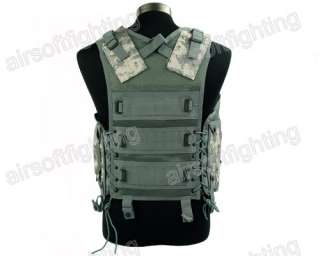 Airsoft Tactical Combat Hunting Vest Lightweight with Holster Pouch 