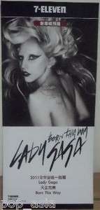 LADY GAGA Born This Way 2011 Taiwan Promo Flyer 2 New  