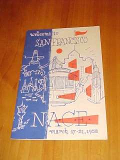   scarce march 17 21 1958 nace conference brochure held in san francisco