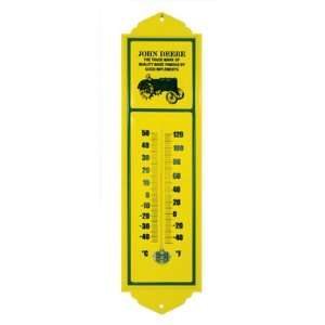 Yellow Embossed Metal Thermometer 