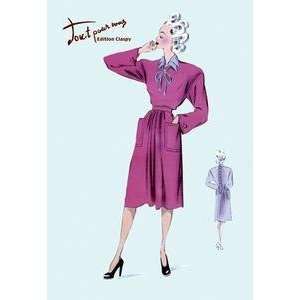 Vintage Art Magenta Dress   08572 x