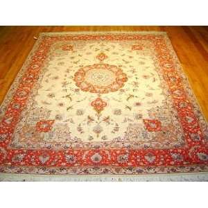    6x8 Hand Knotted Tabriz Persian Rug   67x84