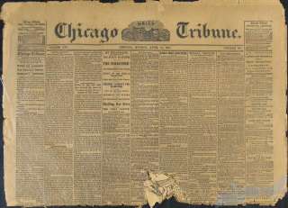 Chicago Tribune April 15 1861 Fort Sumter Civil War  