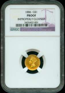 1886 P~NGC PROOF GOLD COIN ~ONLY 1,016 MINTED~  