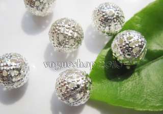 200pcs Silver Plating Nice Cutout Spacer Bead 8mm  