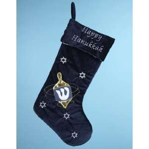    Dreidel & Star of David Chanukah Holiday Stockings