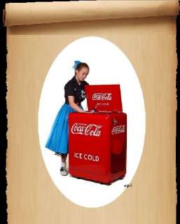 NEW Retro 1930s Style Coca Cola Refrigerator Fridge Coke Machine Ice 
