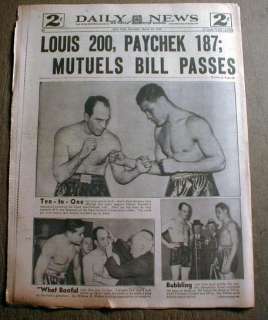 1940 1941 hdlne NY newspapers JOE LOUIS Boxing w pics  