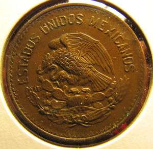 1944 mexico 20 centavos UNC Brown  