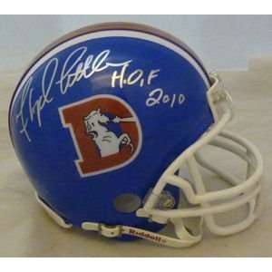   Little Signed Denver Broncos Mini Helmet W/hof 10 