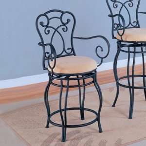  Belknap Springs 24 Bar Stool with Arms in Black 