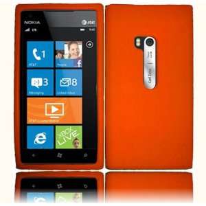 VMG Nokia Lumia 900 AT&T Soft Skin Case 2 Item Combo   ORANGE Premium 