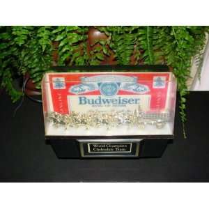   Vintage Budweiser Beer Lighted Bar Sign Clydesdales 