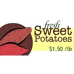  3x6 Vinyl Banner   Fresh Sweet Potatoes 