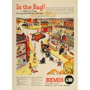 1948 Ad Bemis Bags Packaging Products Cartoon Fedor   Original Print 