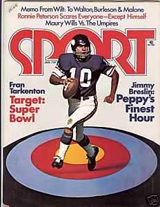 1975 Sport Magazine January Fran Tarkenton Vikings  