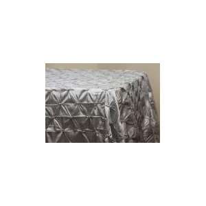   wedding 90x156 Pinchwheel Tablecloth   Silver