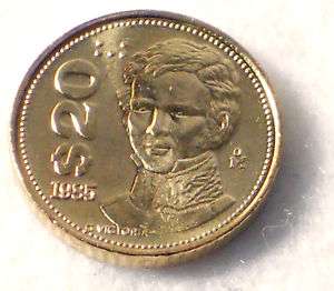 Mexico 1985 $ 20 Pesos Original Mexican Coin Scarce  