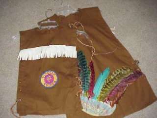 Vintage YMCA Father Son Indian Guides Complete Indian Costume 60s 