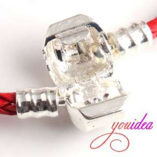 HOT LEATHER BRACELET CORD WITH CLASP FIT CHARM BEAD  