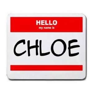 HELLO my name is CHLOE Mousepad