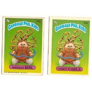 Topps GARBAGE PAIL KIDS Cards 3rd SERIES 103 a & b Wriggley Renel 