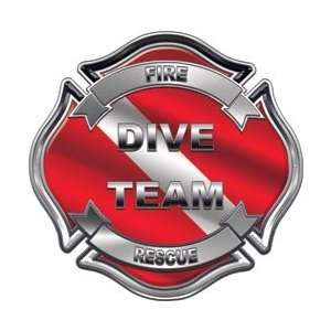  Dive Team Maltese Cross Fire Rescue Decal   16 h 