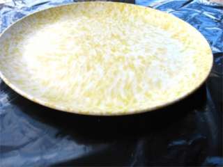 Old Yellow Confetti Ware Confettiware Plate Plastic 9  