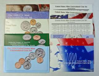 UNCIRCULATED MINT SETS OF THE 90S, ALL ORIGINAL  