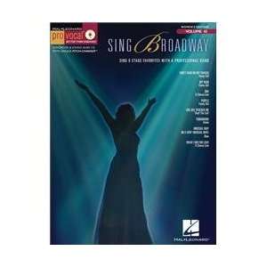  Hal Leonard Sing Broadway   Pro Vocal Songbook & CD For 