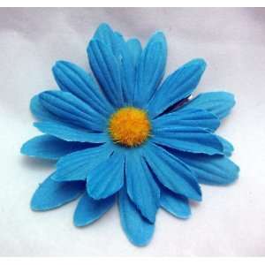  Blue 3 in. Daisy Hair Flower Clip Beauty