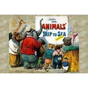 Vintage Art Animals Trip to the Sea   22480 0